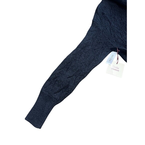 NWT New Moon Aritzia Sweater Dress Black Noir Knit Knitted Wool Blend Sz M - Picture 6 of 16